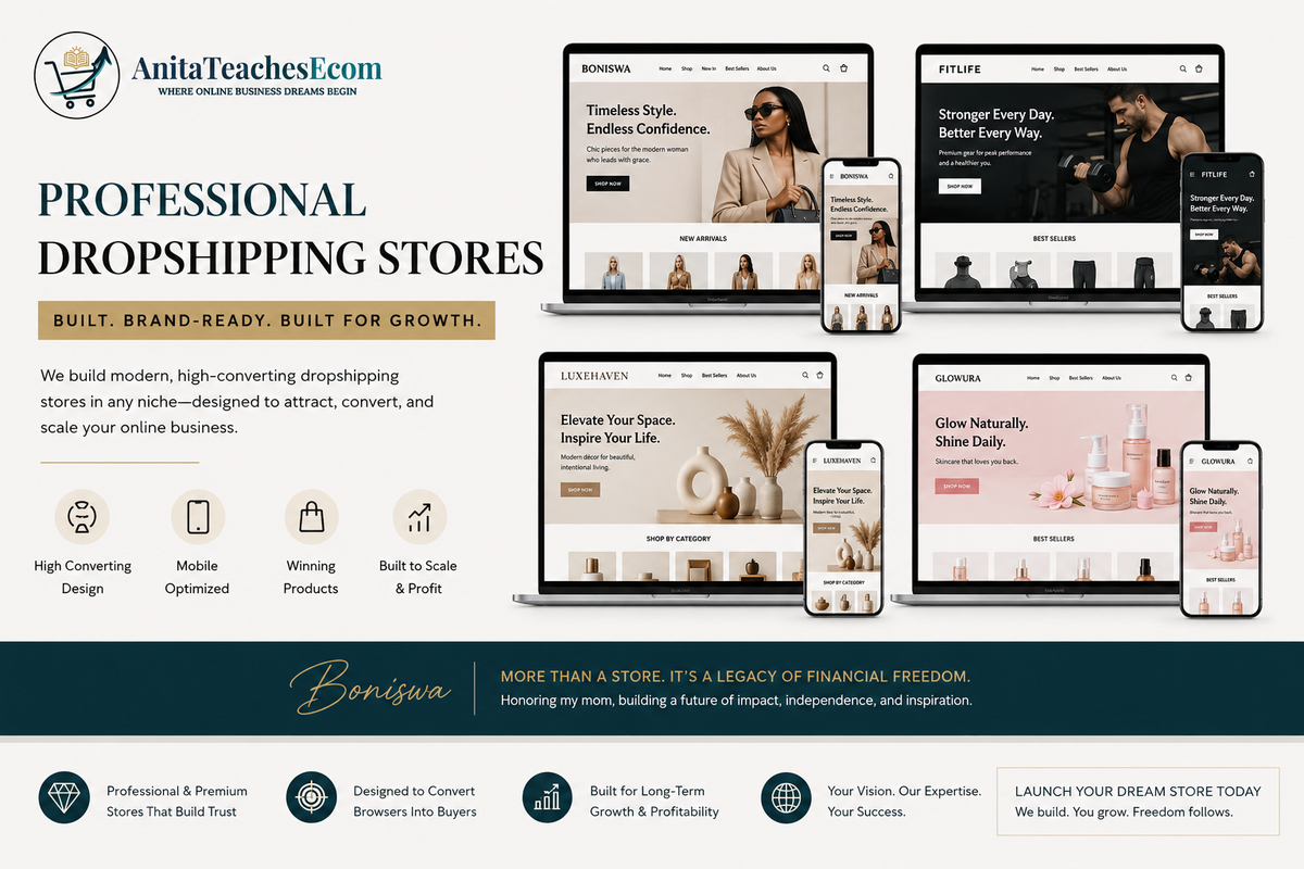 Ready-Made Dropshipping Store + Online Training via Microsoft Teams